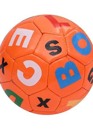 Мяч футбольный alphabet ms 4833(orange) размер №2, 90 г, в пакете