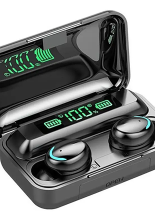 Беспроводные сенсорные наушники с цифровым зарядным кейсом tws bth-f9-5 bluetooth блютуз гарнитура