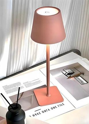 Сенсорна настільна лампа на стіл 3 режими 2800mah pink