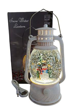 Фонарь новогодний led музыкальный 21см 13339 на батарейках и usb