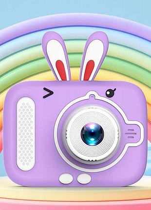 Детский цифровой фотоаппарат x900 rabbit. цвет: фиолетовый