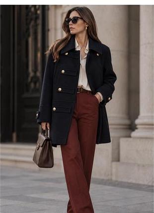Шерстяне пальто zara 6