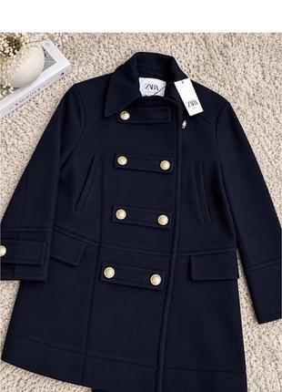 Шерстяне пальто zara 7