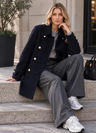 Шерстяне пальто zara 4