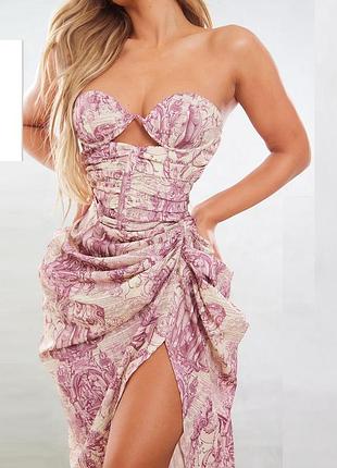 Распродажа платье prettylittlething миди драпировка
