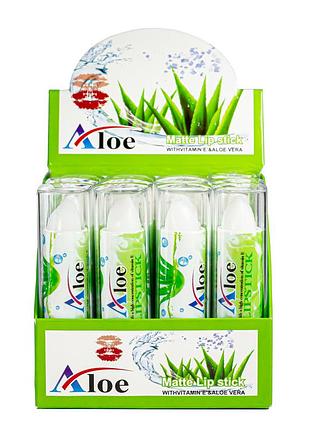 Гигиеническая помада aloe lipstick увлажняющая с витамином е 3029 daily skin care