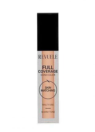 Рідкий консилер revuele full coverage тон теплий, 5 мл daily skin care
