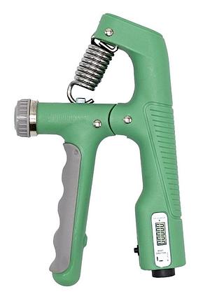 Эспандер кистевой с регулируемой нагрузкой и счетчиком ms 4219(green) 10-100 кг
