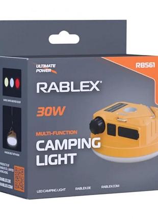 Ліхтар rablex rb561 кемпінговий переносний з павербанком type-c заряджання
