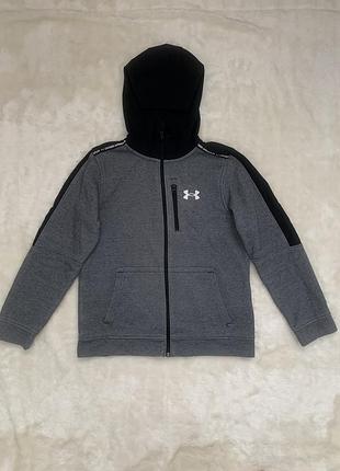 Спортивна зіп-худі худі under armour оригінал сіро-чорна підлілкова / на зріст 158 см (ylg)
