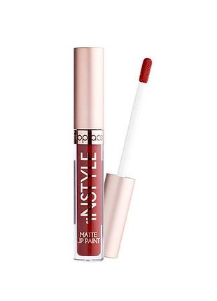 Помада для губ матова рідка topface instyle mаtte рт206, тон 15 червоно-коричневий daily skin care