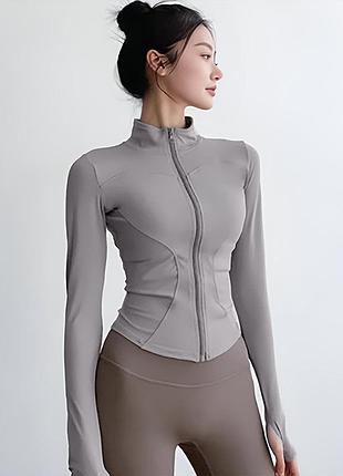 Кофта серая на молнии (70375)