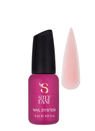 База камуфлююча для гель-лаку steffani cover base 9 мл, 63 світло-рожева з шимером daily skin care