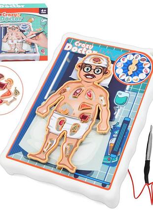 Детская настольная игра "crazy doctor" 1295-3 игровое поле, рулетка