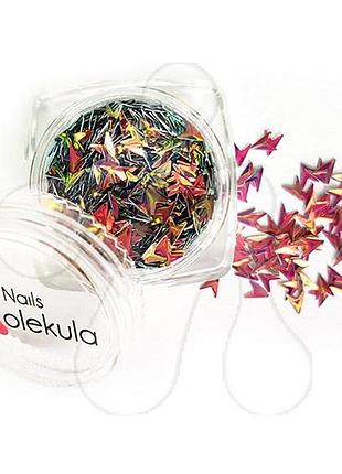 Декор для дизайна ногтей «луска дракона» nails molekula 1,5 г no 03 розово-зеленый голографик ромб daily skin care