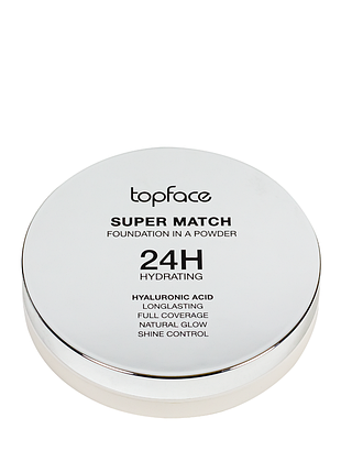 Пудра для лица topface super match foundation компактная увлажняющая 10 г (pt269), 03 natural beige/натурально-бежевый daily skin 2