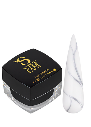 Гель-фарба металлік для дизайну нігтів steffani metal gel 5 мл, silver сріблястий daily skin care