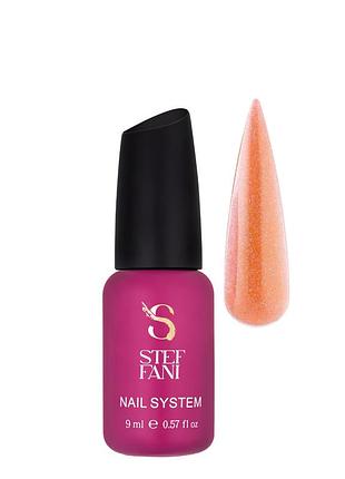 База для гель-лаку камуфлююча steffani cover base 9 мл, 44 помаранчевий з шиммером daily skin care