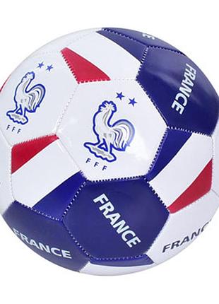 Мяч футбольный en 3319(france) 21,3 см, пвх, размер 5, 340-360 грамм