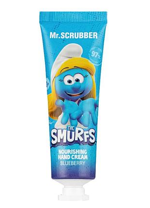 Дитячий крем для рук the smurfs smurfberry mr. scrubber з ароматом чорниці 30 мл daily skin care