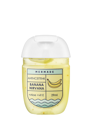 Антисептик для рук mermade banana nirvana парфюмированный гелевый 29 мл daily skin care