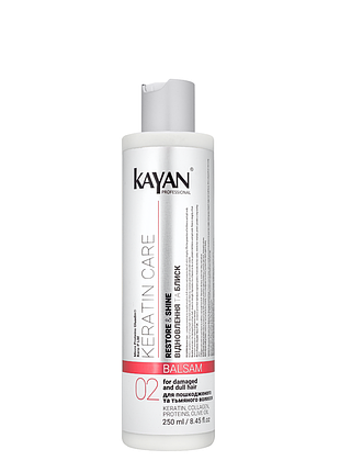 Бальзам для поврежденных и тусклых волос kayan professional keratin care balsam с кератином daily skin care