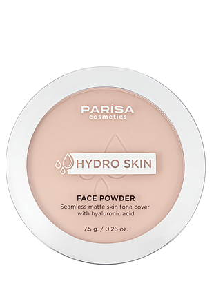 Пудра для надання матуча parisa cosmetics hydro skin face powder with hyaluronic acid (php-04), 03 nude beige бежева