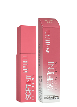 Блеск тинт для губ neverti soft tint lipgloss (np802), 004 светло-вишневый