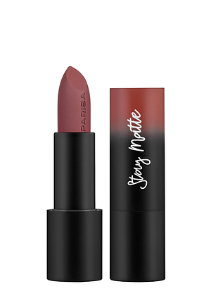 Помада для губ матова parisa cosmetics stay matte l-08, 204 pop berry вишнева