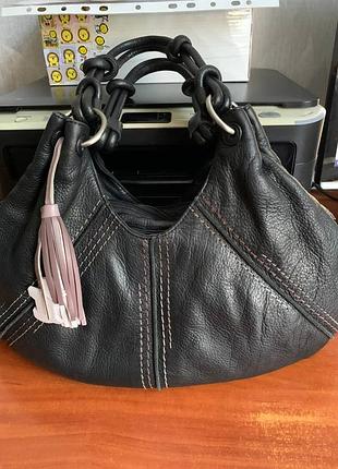 Черная кожаная сумка radley 10