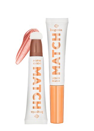 Румяна для лица жидкие bogenia match liquid blush (bg636), 006 терракотовые перламутровые