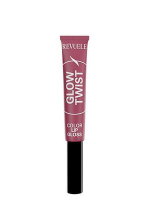 Блеск для губ жидкий revuele glow twist тон 04 темно-розовый, 9 мл daily skin care