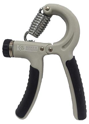 Эспандер кистевой пружинный с регулируемой нагрузкой ms 4122-4(grey) 5-60 кг