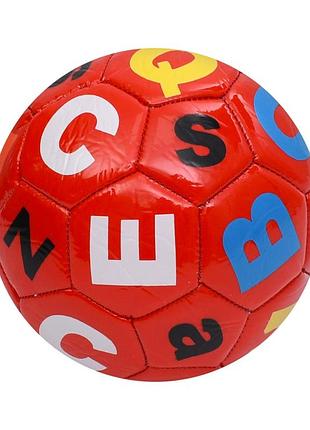 М'яч футбольний alphabet ms 4833(red) розмір №2, 90 г, у пакеті