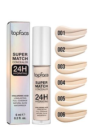 Консилер для лица topface super match concealer 24h, 002 porcelain/порцеллянцевый daily skin care 4