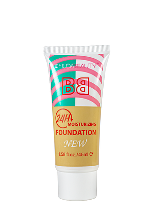 Тональний вв крем для обличчя huda beauty bb moisturizing fondation № 01 світло бежевий daily skin care