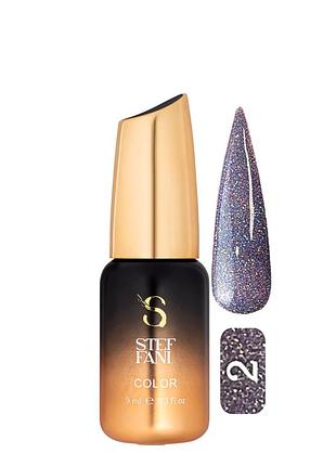 Гель-лак для ногтей с блестками steffani color gel polish starlight 9 мл, 02 сиреневый с шиммером daily skin care