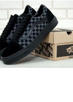Кожаные замшевые кеды vans old school