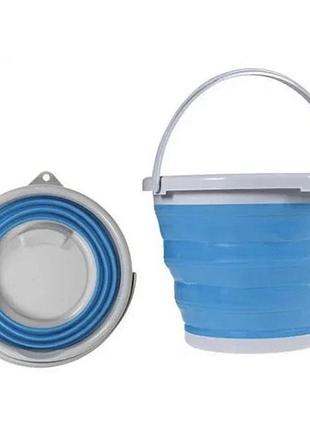 Силіконове складане відро silicon bucket 10 л