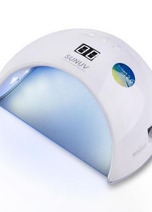 Ультрафіолетова лампа для манікюру uv lamp sun 6, світлодіодна сушарка для гель лаку. колір: білий