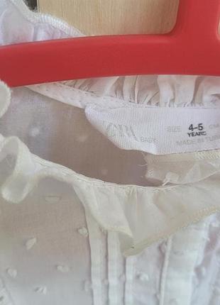 Блузка zara на 4-5 лет 3