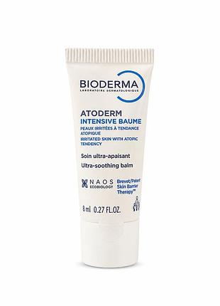 Bioderma atoderm intensive baume 8 мл — бальзам для атопічної шкіри, пробник