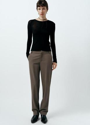 🖤базовые классические брюки со стрелками прямого кроя zara🖤