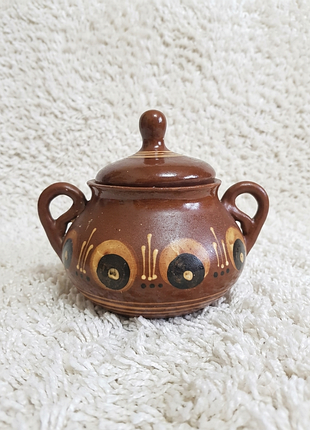 Сахарница глиняная