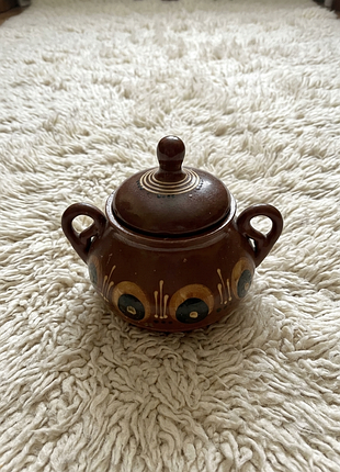 Сахарница глиняная 3