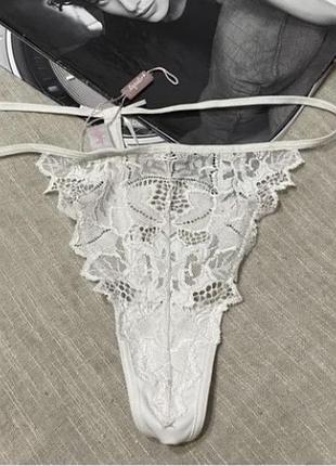 Lepel новые шикарные белые кружевные стринги