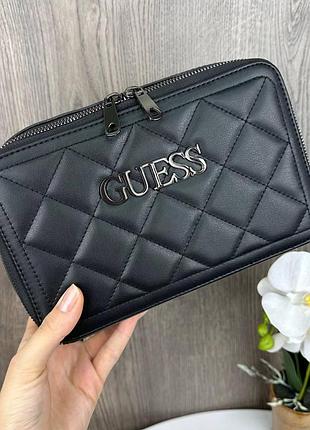 Каркасна жіноча міні сумочка стьобана, сумка для дівчат стиль guess