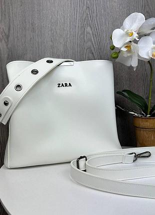 Жіноча сумка стиль zara на плече, сумочка зара чорна еко шкіра люкс якість