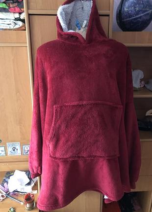 Меховушка, плюшева туника, кофта, худи, 2xl. слип, пижама
