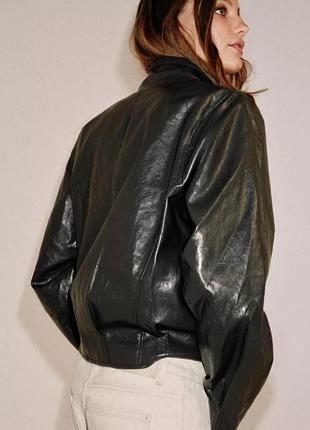 Куртка зі штучної шкіри zara.